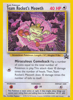Team Rocket's Meowth Wizards Black Star Promos card