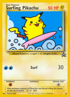 Surfing Pikachu Wizards Black Star Promos card