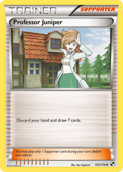 Professor Juniper Black & White card