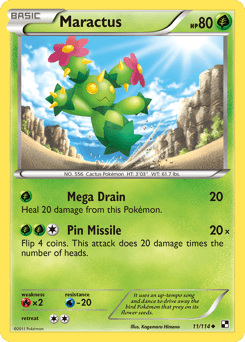 Maractus Black & White card