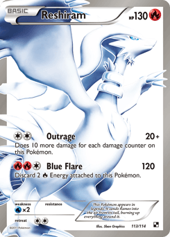 Reshiram Black & White card