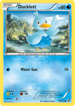 Ducklett Black & White card