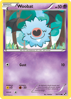 Woobat Black & White card