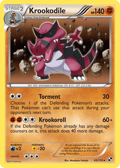 Krookodile Black & White card