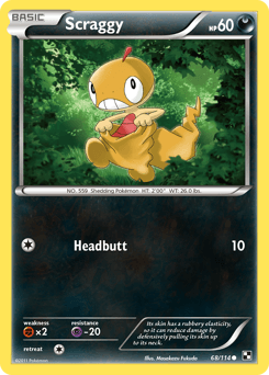 Scraggy Black & White card