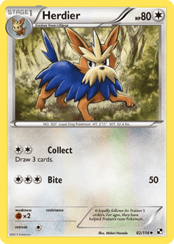 Herdier Black & White card