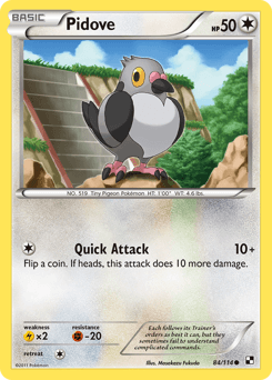 Pidove Black & White card