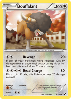 Bouffalant Black & White card