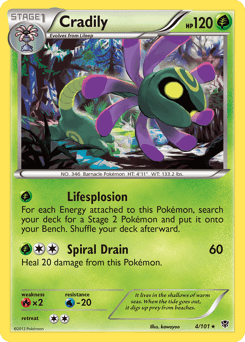 Cradily δ Plasma Blast card