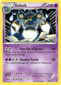 Golurk Plasma Blast card
