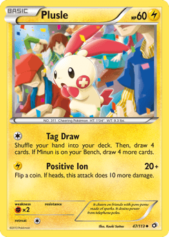 2013 Legendary Treasures Plusle #47