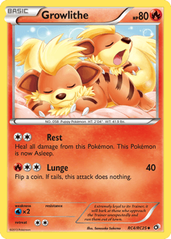 Growlithe Legendary Treasures card