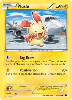 2012 Dark Explorers Plusle #39
