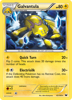 Galvantula Dark Explorers card