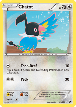 Chatot Dark Explorers card