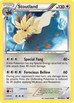 Stoutland Dark Explorers card