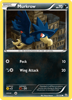 2012 Dragons Exalted Murkrow #72