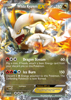 White Kyurem-EX Boundaries Crossed card