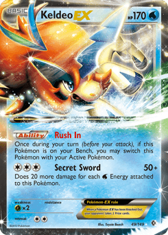 Keldeo-EX Boundaries Crossed card