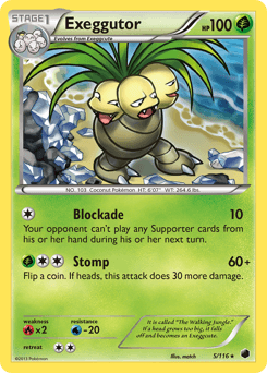 Exeggutor Plasma Freeze card