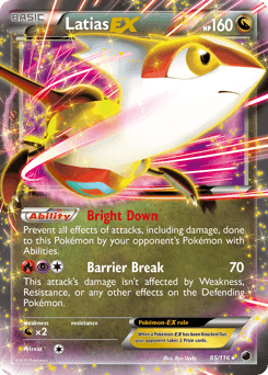 Latias-EX Plasma Freeze card