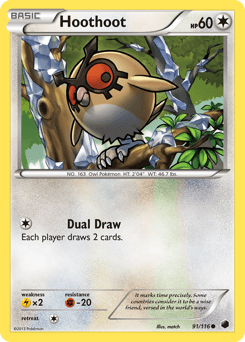 2013 Plasma Freeze Hoothoot #91