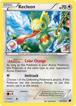 Kecleon Plasma Freeze card