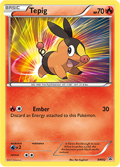 Tepig BW Black Star Promos card