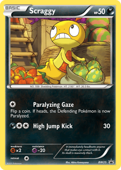 Scraggy BW Black Star Promos card