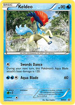 Keldeo BW Black Star Promos card