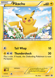2011 BW Black Star Promos Pikachu #BW77