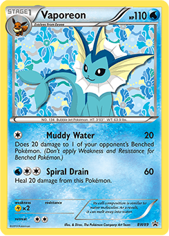 Vaporeon ★ BW Black Star Promos card