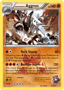 Team Magma's Aggron Double Crisis card