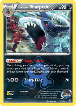 Team Aqua's Sharpedo Double Crisis card