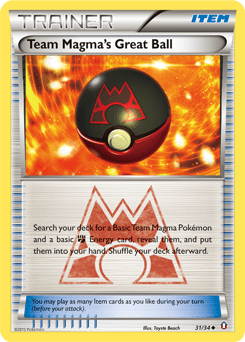 Team Magma's Great Ball Double Crisis card