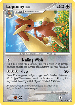 Lopunny Diamond & Pearl card