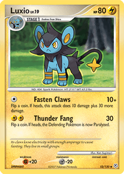 Luxio Diamond & Pearl card