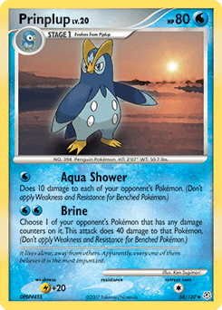 Prinplup Diamond & Pearl card