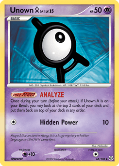 Unown [A] Diamond & Pearl card