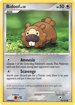 Bidoof Diamond & Pearl card