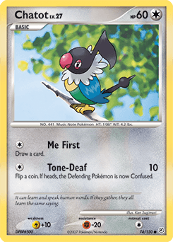 Chatot Diamond & Pearl card