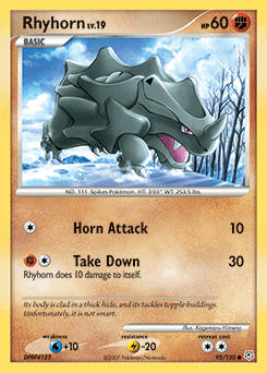 Rhyhorn Diamond & Pearl card