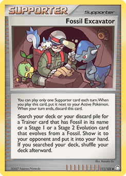 Fossil Excavator Mysterious Treasures card