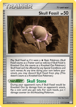 2007 Mysterious Treasures Skull Fossil #117
