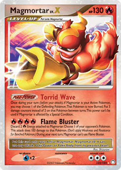Magmortar LV.X Mysterious Treasures card