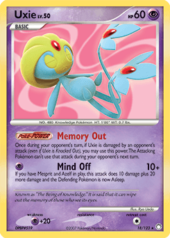Uxie Mysterious Treasures card