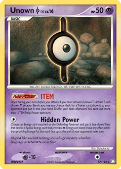 Unown [I] Mysterious Treasures card