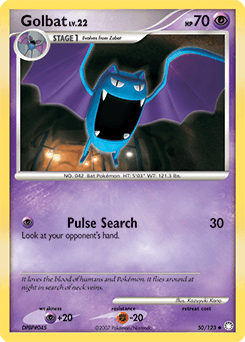 2007 Mysterious Treasures Golbat #50