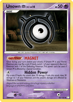 2007 Mysterious Treasures Unown [M] #66