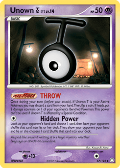 2007 Mysterious Treasures Unown [T] #67
